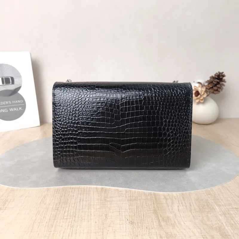 SAINT LAURENT Crossbody Bag KATE Edition Black Calfskin Medium 24 × 5.5 × 14.5 cm — cover view 5 of 5