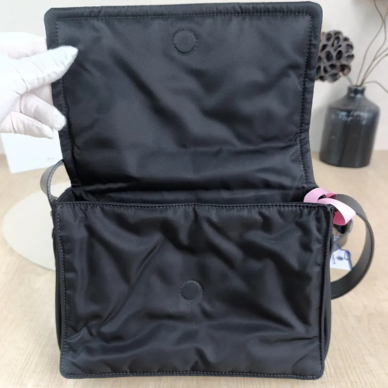 PRADA Shoulder Bag Re-Nylon Shoulder Bag Black Nylon 23 × 11 × 16 cm — detail view 13 of 13