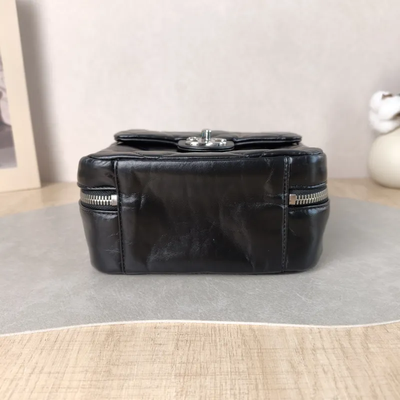 Chanel Crossbody Bag Camera Bag Black Waxed Leather 16.5 × 8.5 × 18 cm 28 — cover view 2 of 5