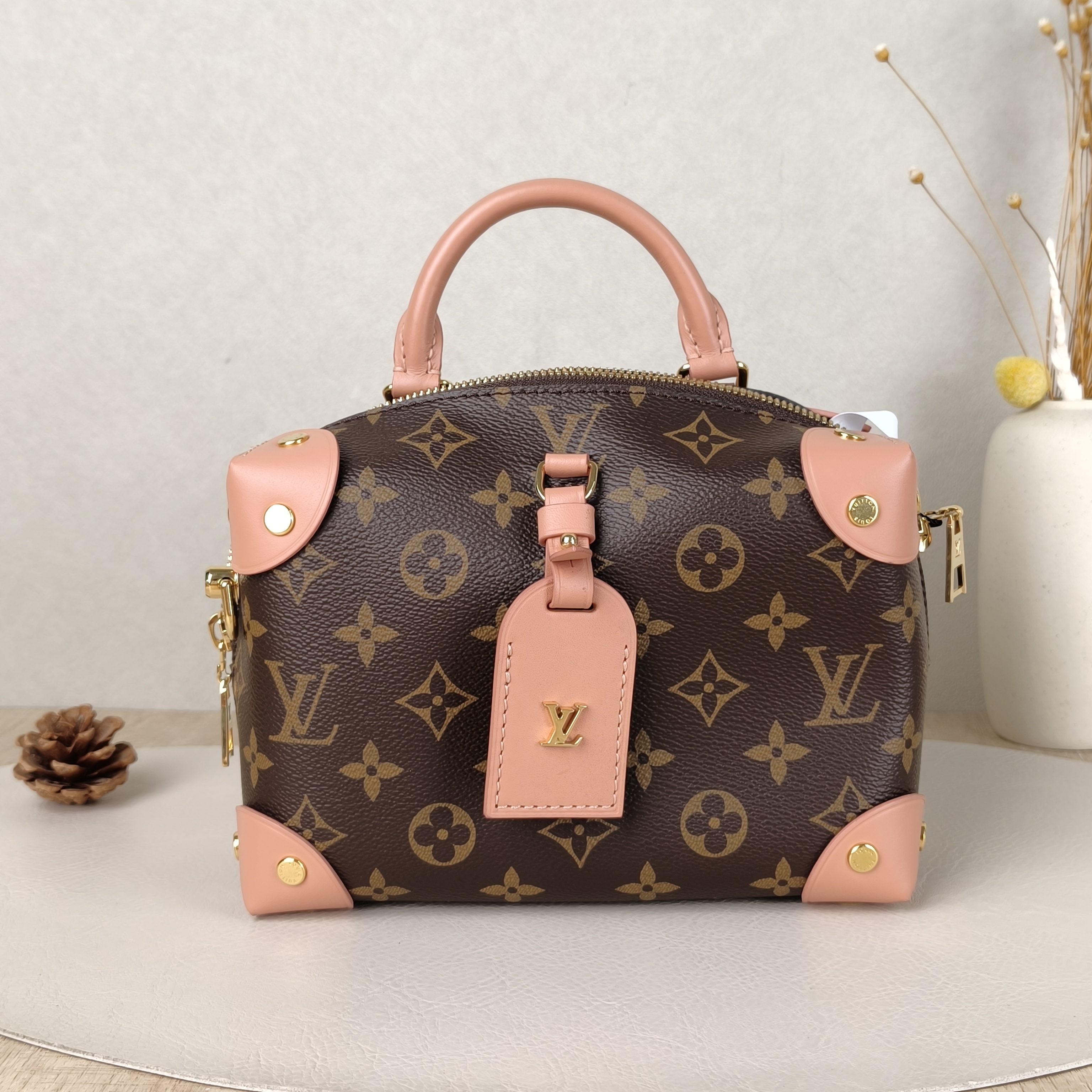 Louis Vuitton Crossbody Bag Petite Malle Souple Box PVC One Size20 × 7.5 × 14 cm
