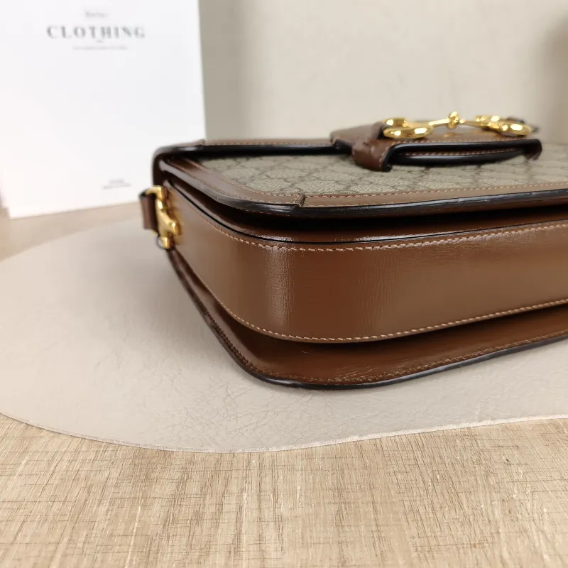 GUCCI Shoulder Bag Horsebit 1955 Horsebit Medium Monogram PVC Medium25 × 8 × 18 cm — detail view 3 of 12