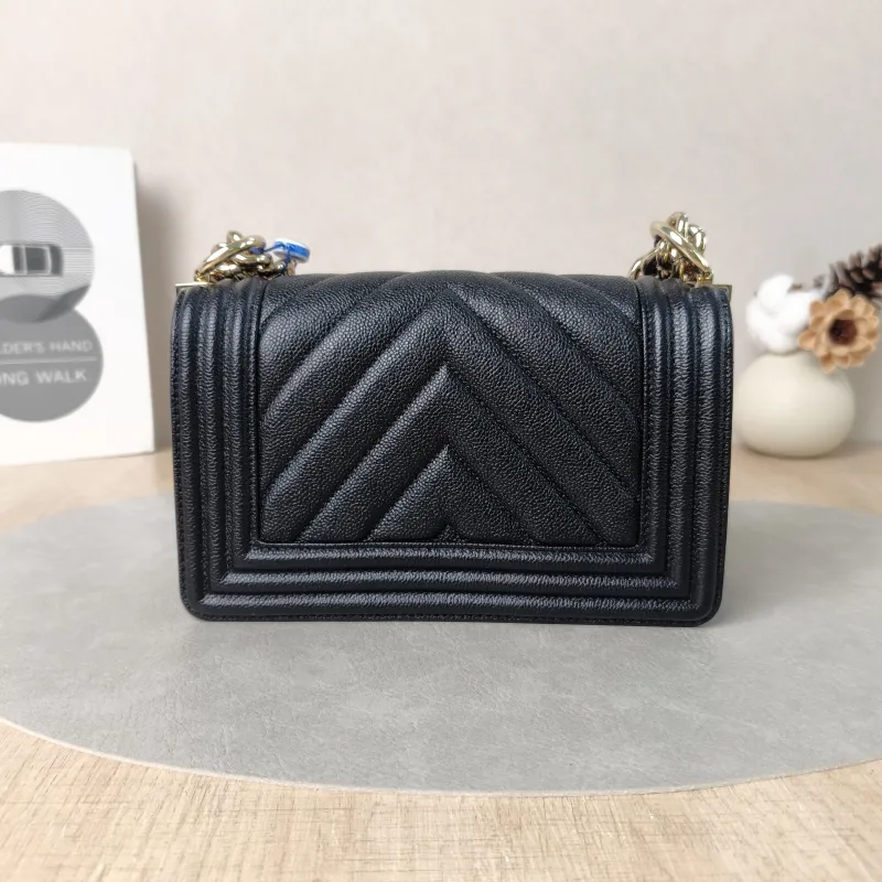 Chanel Crossbody Bagv leboy Black Grained Calfskin Small20.5 × 8.5 × 12 cm — cover view 4 of 5