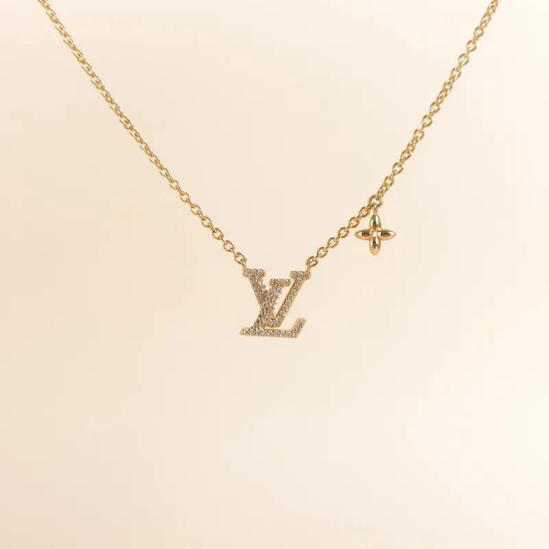 Louis Vuitton Necklace logo Necklace Gold One Size 47cm