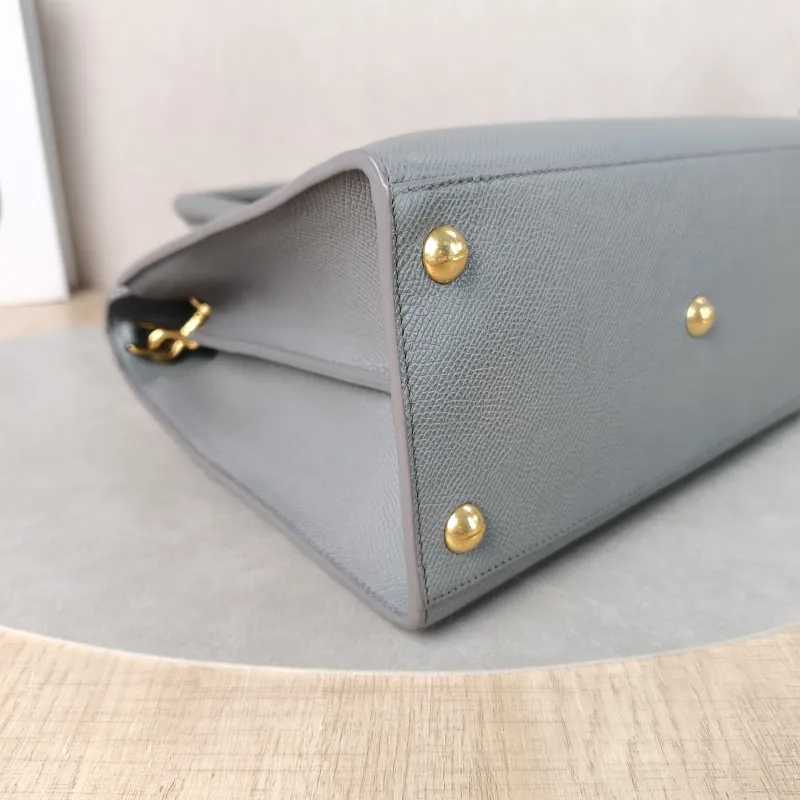 DIOR Top Handle Bag St Honore Tote Bag Grey Calfskin Medium25 × 12 × 19 cm — detail view 10 of 15