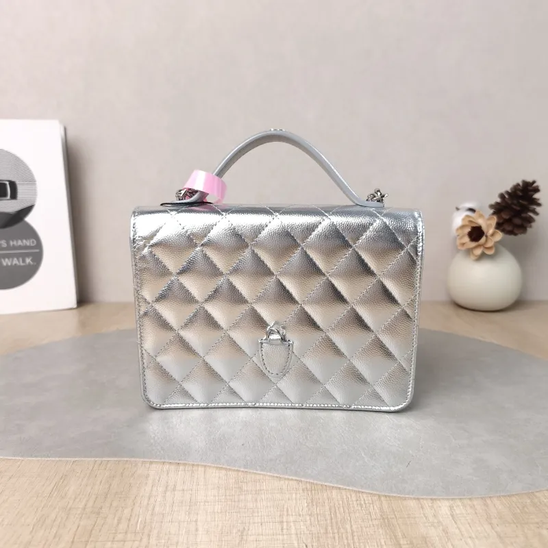 Chanel Backpack Backpack Silver Grained Calfskin One Size 18.2 × 5 × 14 cm — cover view 5 of 5