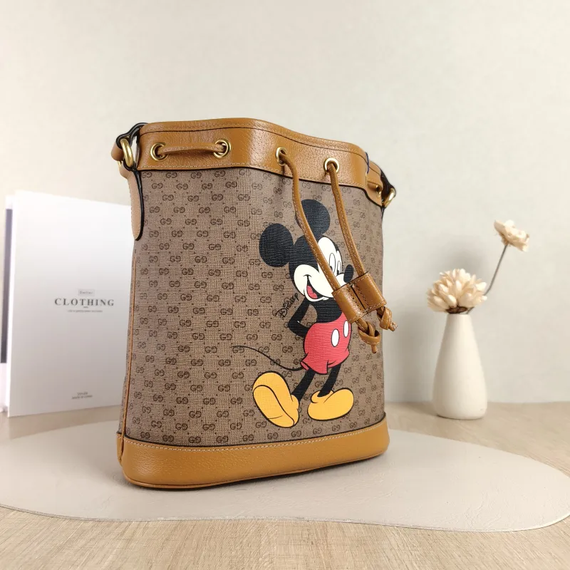 GUCCI &Disney Edition Crossbody Bag Brown PVC One Size24 × 12 × 26 cm — cover view 4 of 6