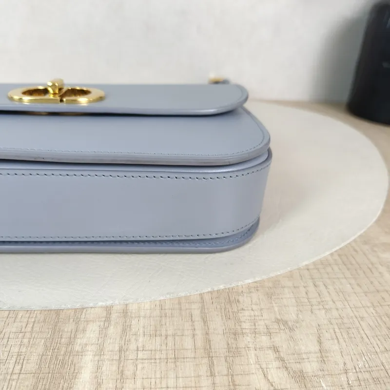 DIOR Crossbody Bag 30Montaigne 30 Avenue Grey Calfskin Small 23 × 6.5 × 13 cm — detail view 10 of 12