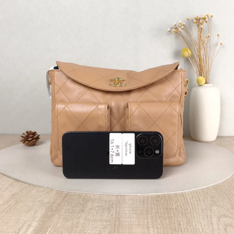 Chanel Shoulder Bag Supple Twins Hobo Calfskin Small 24.5 × 5 × 19 cm — cover view 4 of 5