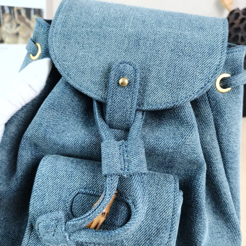GUCCI Backpack Backpack Blue One Size22 × 8 × 25 cm — detail view 12 of 14