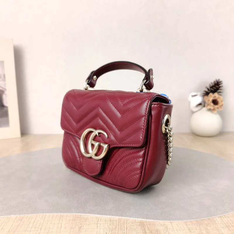 GUCCI Crossbody Bag GG Marmont Marmont Edition Calfskin Mini 17 × 6 × 13 cm — cover view 6 of 6