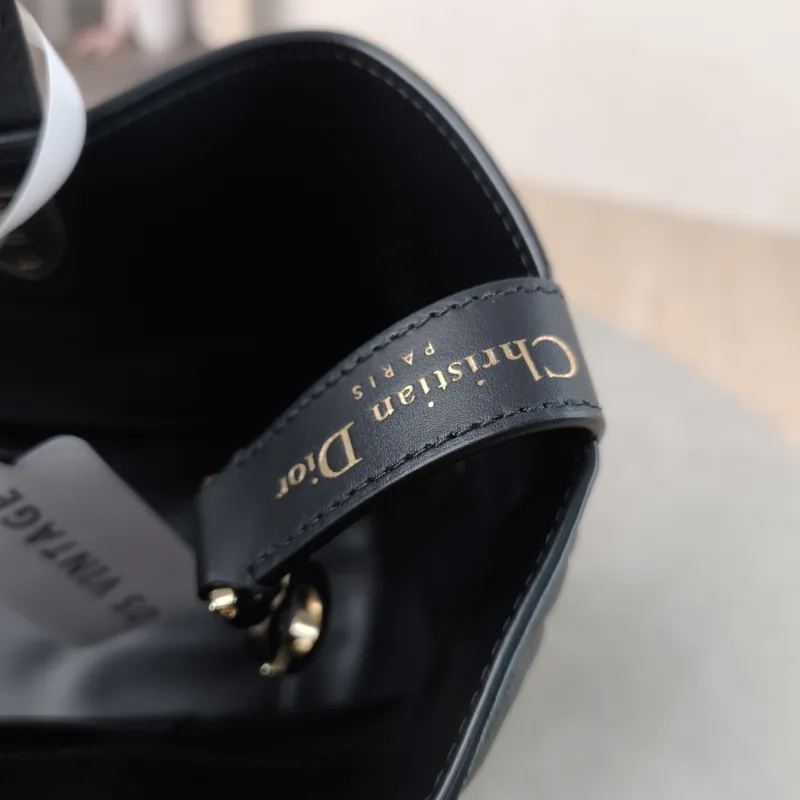 DIOR Top Handle Bag TOUJOURS Edition Black Calfskin Medium 23 × 16 × 24 cm — detail view 9 of 14