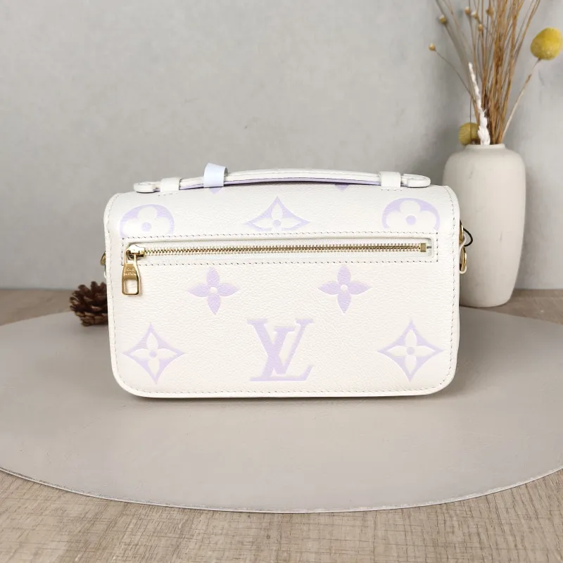 Louis Vuitton Crossbody Bag Pochette Métis East West White · Monogram Empreinte Embossed Calfskin Small 21.5 × 6 × 13.5 cm — cover view 2 of 5