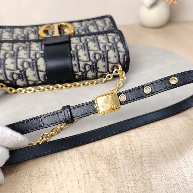 DIOR Crossbody Bag30 Montaigne East-West 30Blue Canvas Small21 × 6 × 12 cm — detail view 11 of 14