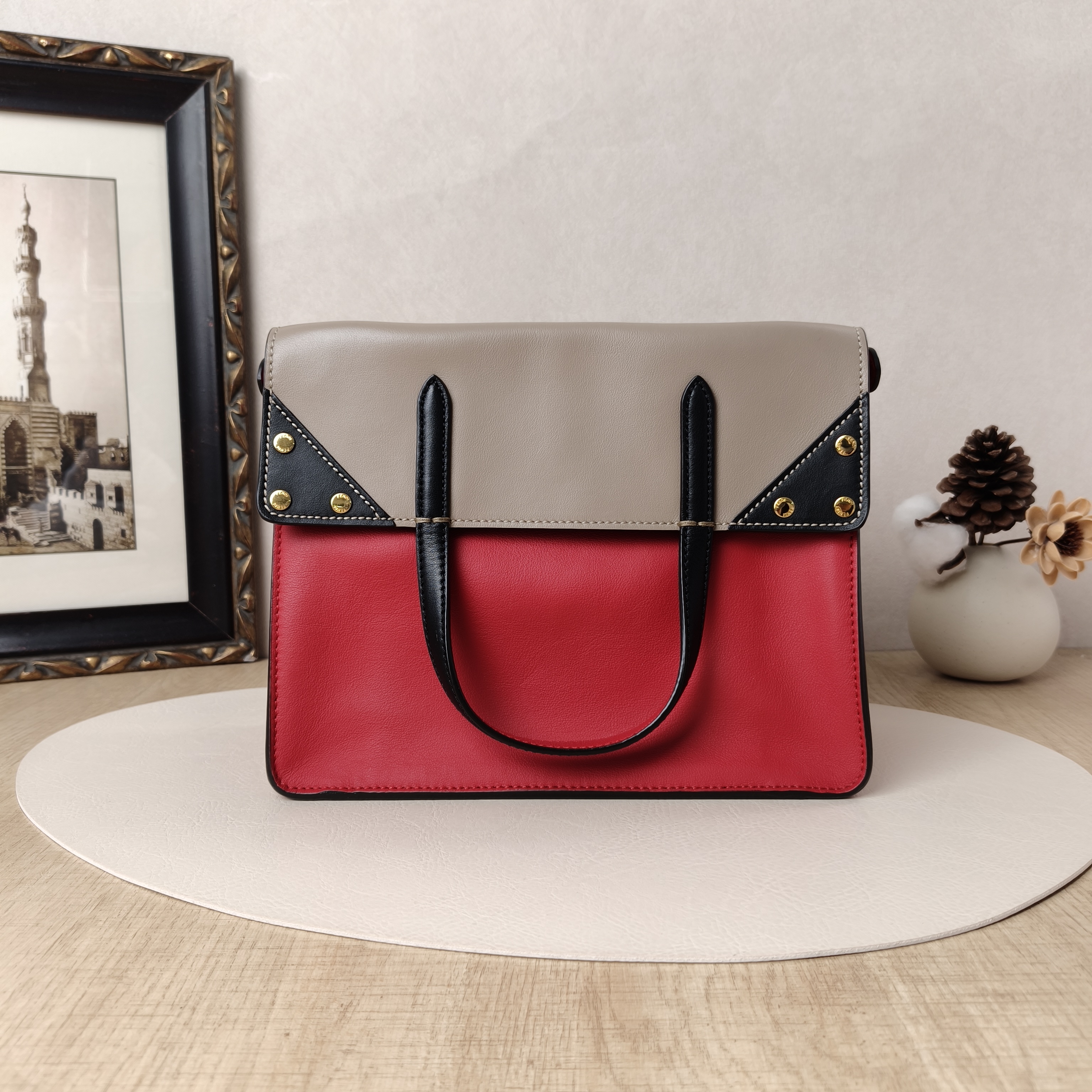 FENDI Crossbody Bag Crossbody Bag Colorblock Calfskin 25 × 12 × 19.5 cm — cover view 9 of 10