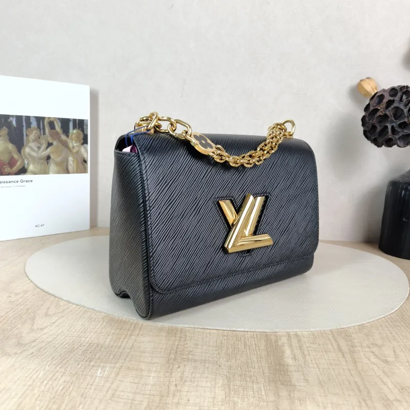 Louis Vuitton Crossbody Bag Twist Black Epi Embossed Calfskin Medium 23 × 9.5 × 17 cm — cover view 2 of 5