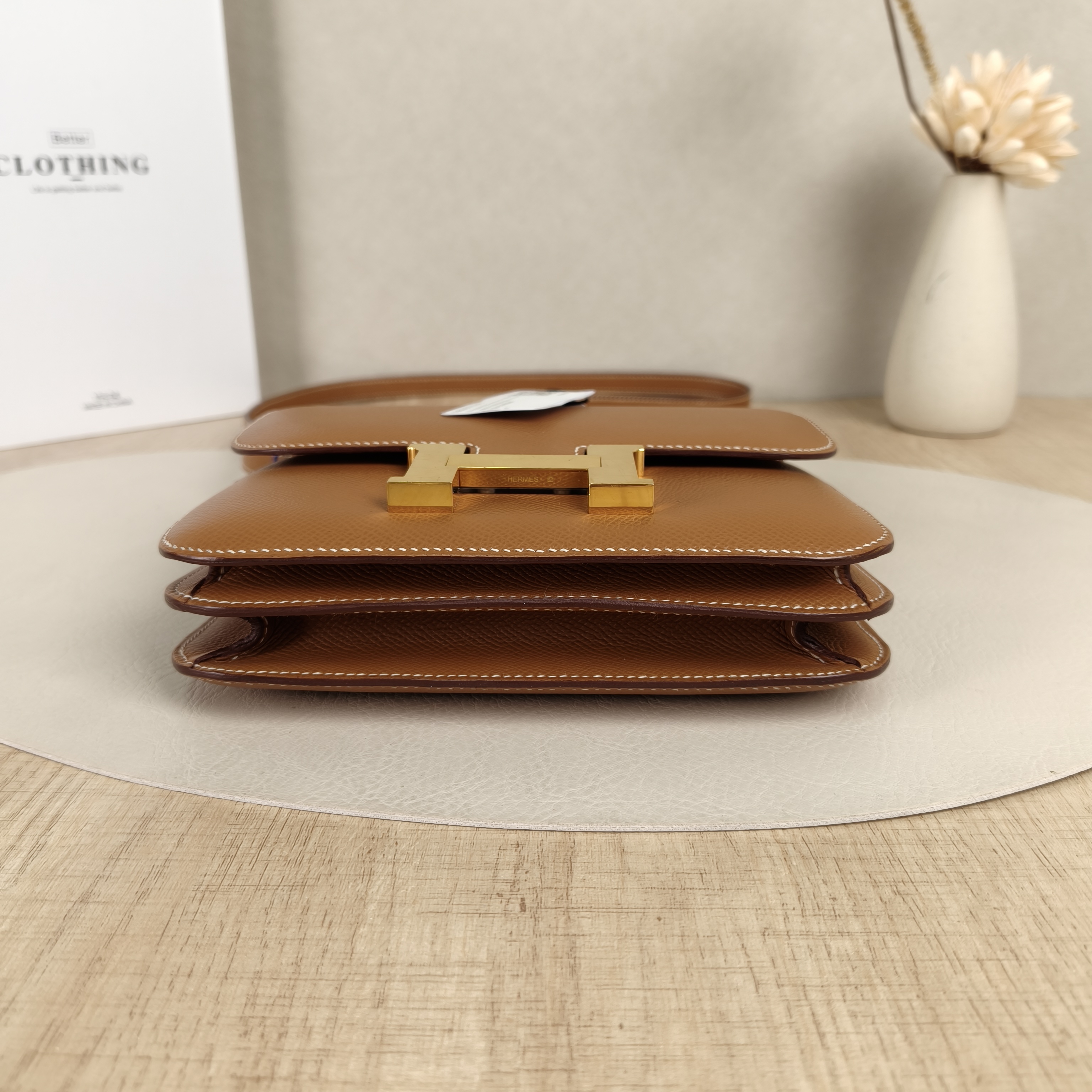 Hermès Crossbody Bag Constance 19 Gold-Tone Hardware37 Brown Calfskinmini19 × 4 × 15 cm — cover view 4 of 8