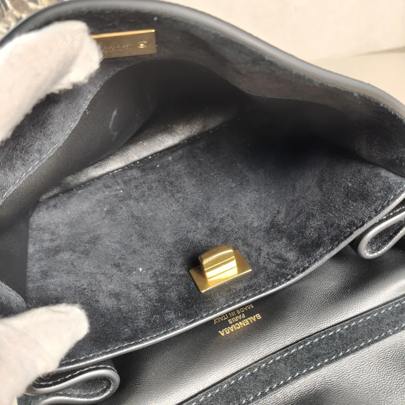BALENCIAGA Crossbody Bag RODEO Black Suede Mini 23 × 10 × 17 cm — detail view 4 of 12