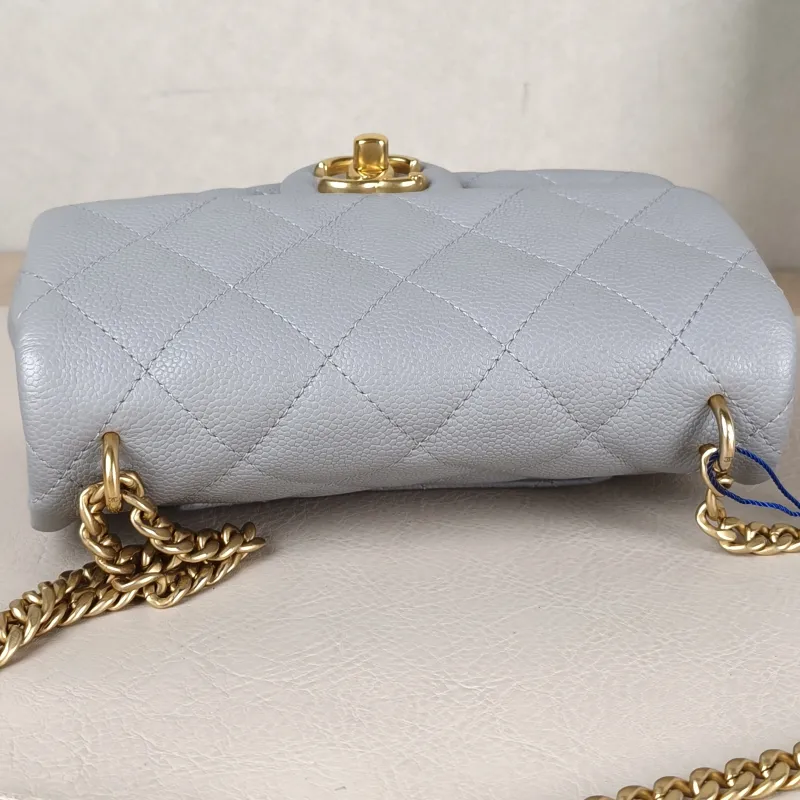 Chanel Crossbody Bag Classic Flap Large Mini CF Mini Grey Grained Calfskin mini20 × 6 × 12 cm — detail view 1 of 13
