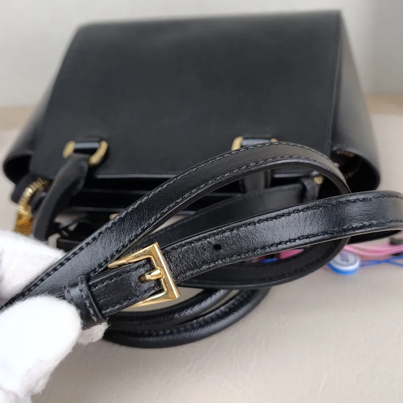 PRADA Top Handle Bag Tote Bag Black Calfskin Mini 18 × 9 × 15 cm — detail view 3 of 11