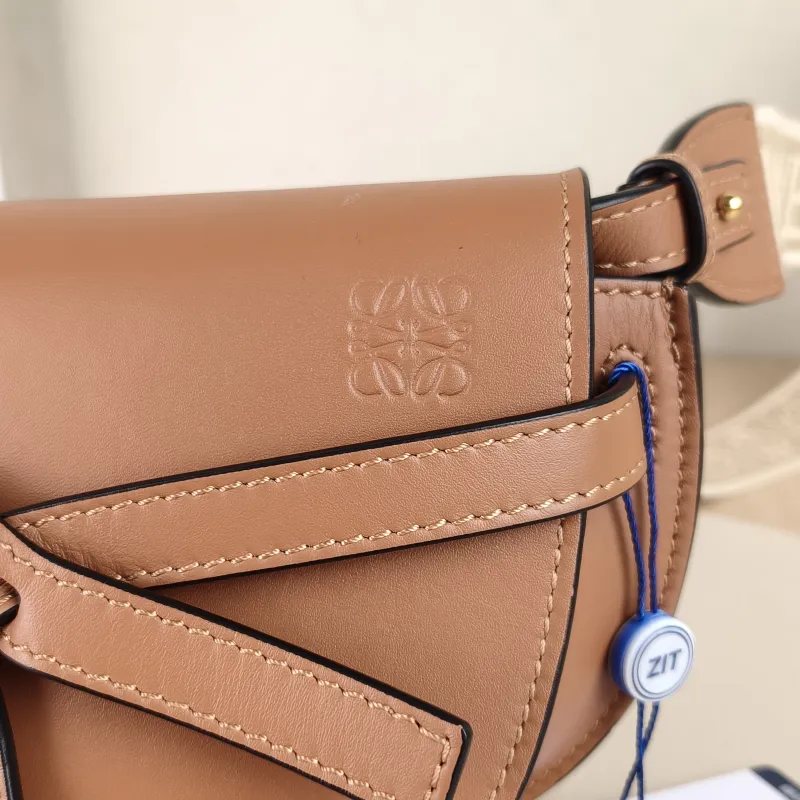 LOEWE Crossbody Bag Gate Caramel Calfskin Mini 15 × 8 × 12.5 cm — detail view 1 of 11