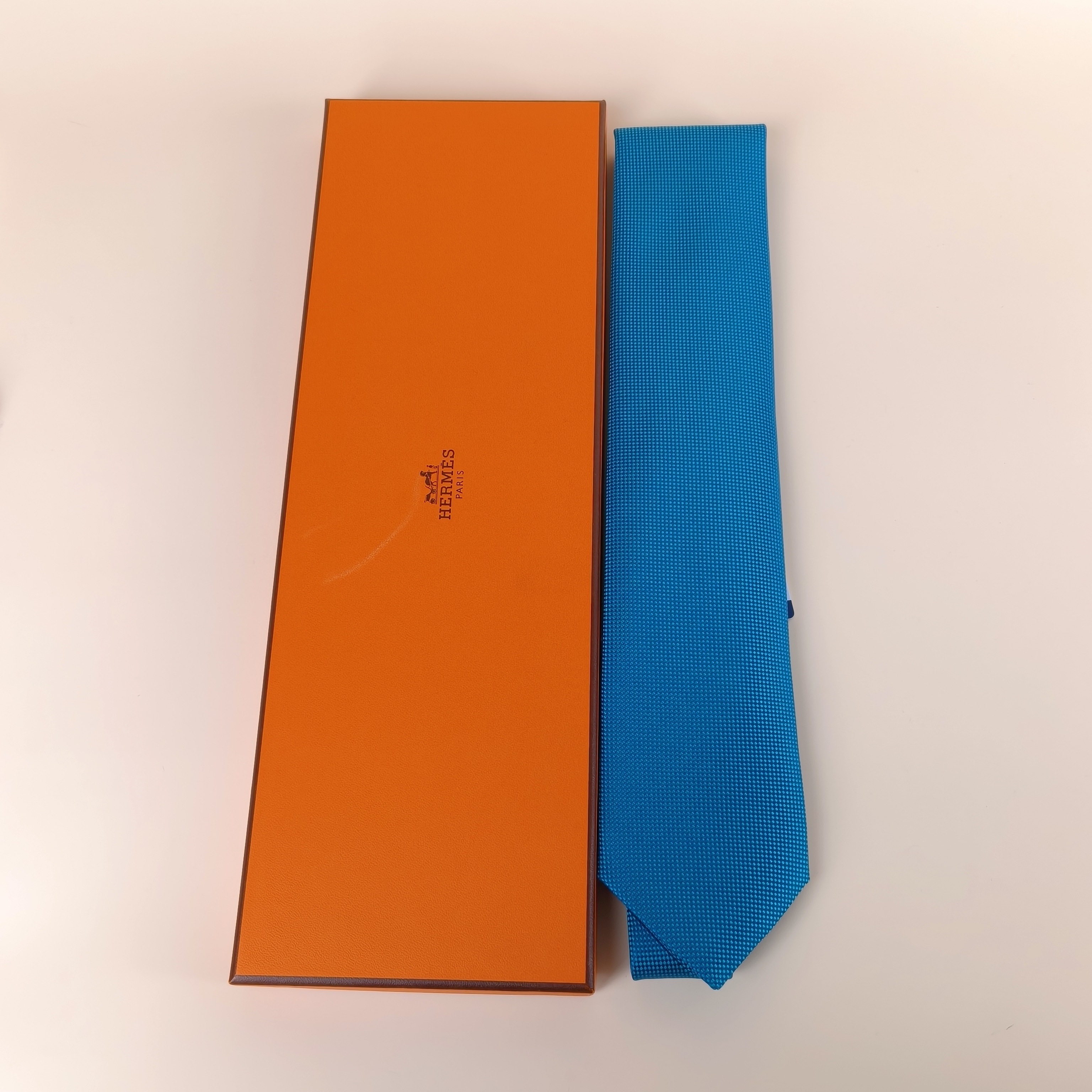 Hermès Blue Silk One Size146*8cm — cover view 3 of 8