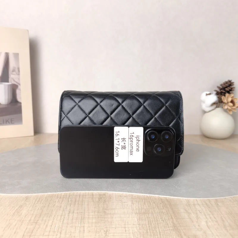 Chanel Crossbody Bag Classic Flap WOC CF WOCWOC Bag Black Lambskin Mini 19.2 × 3.5 × 12.3 cm 20 — cover view 4 of 5