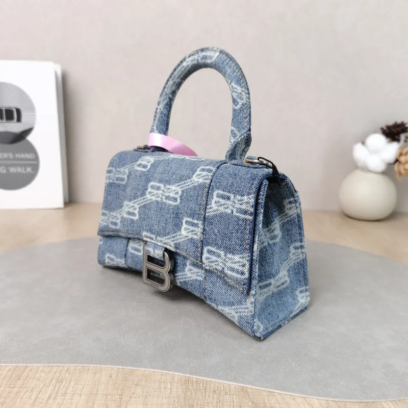 BALENCIAGA Crossbody Bag Hourglass Hourglass Bag Blue Mini 19 × 5 × 12 cm — cover view 2 of 5