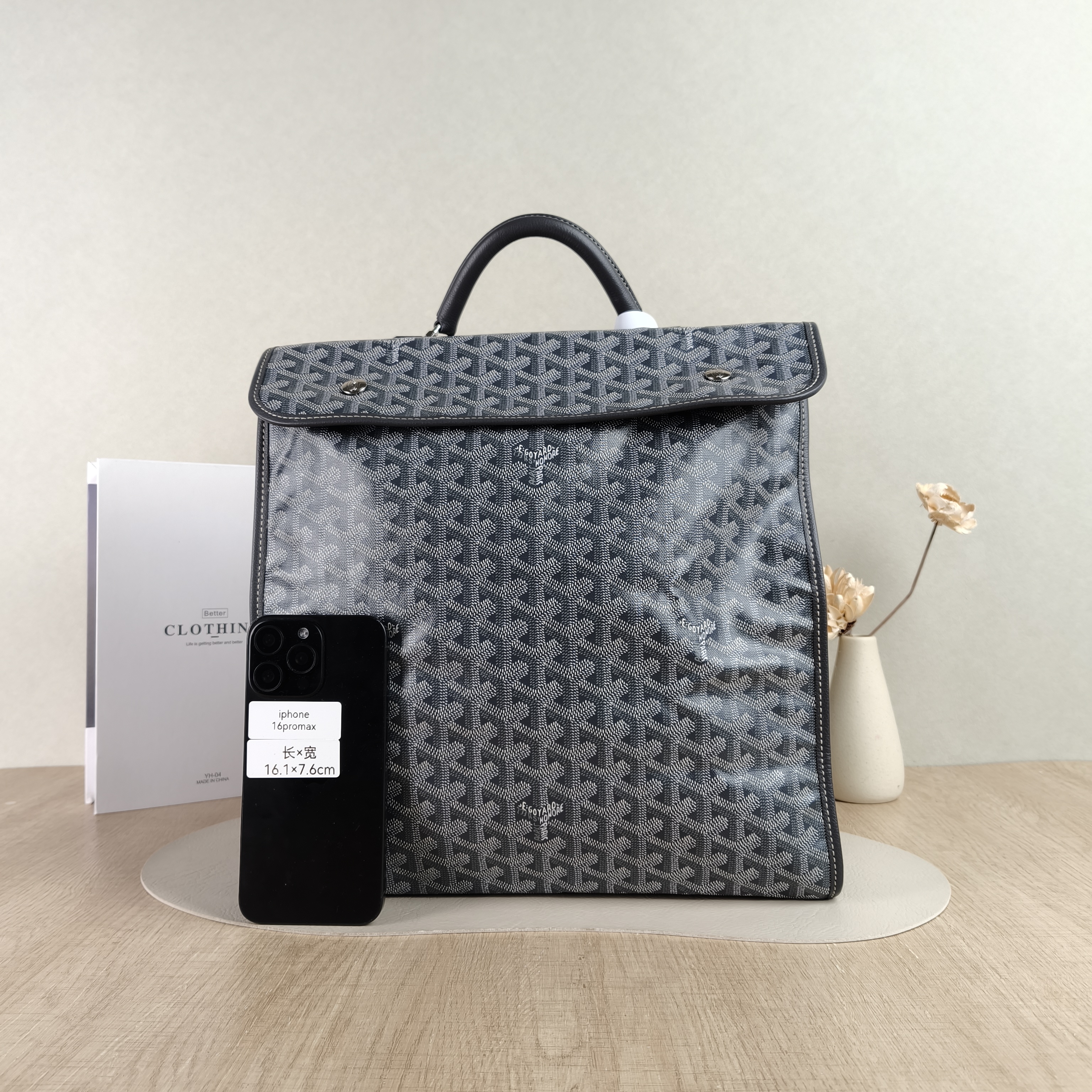 GOYARD Backpack SAINT LEGER Backpack Grey PVC One Size34 × 15 × 37 cm — cover view 2 of 5
