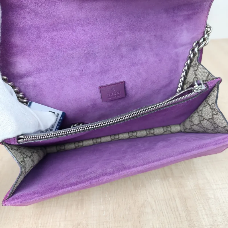 GUCCI Crossbody Bag Dionysus Monogram PVC Medium 28 × 9 × 17 cm — detail view 7 of 13
