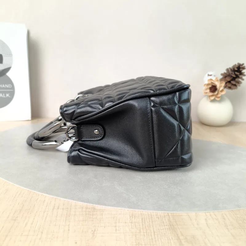 DIOR Top Handle Bag Lady 95.22 Black Calfskin Small25 × 10 × 16 cm — detail view 5 of 11