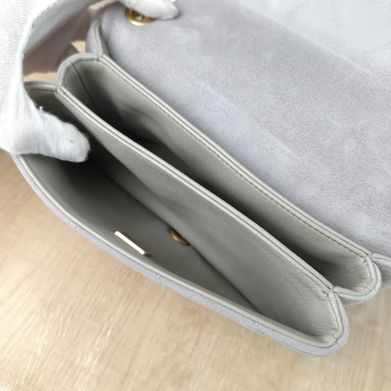 Chanel Crossbody Bag CF Shoulder Crossbody Bag Grey One Size 22 × 8 × 14 cm — detail view 9 of 12