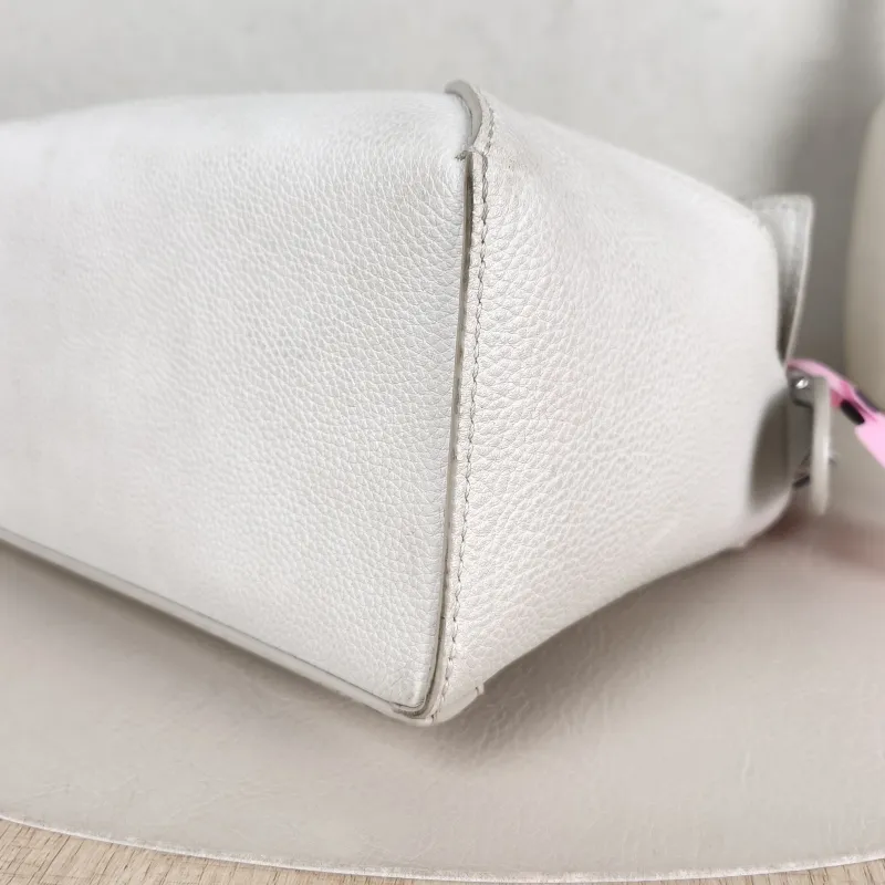 LOEWE Crossbody Bag Puzzle White CC alfskin Small 24 × 10.5 × 16.5 cm — detail view 7 of 11