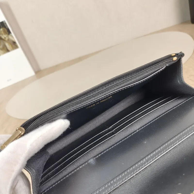Chanel Crossbody Bag CF WOC Crossbody Bag Black Grained Calfskinmini19.2 × 3.5 × 12.3 cm — detail view 5 of 13