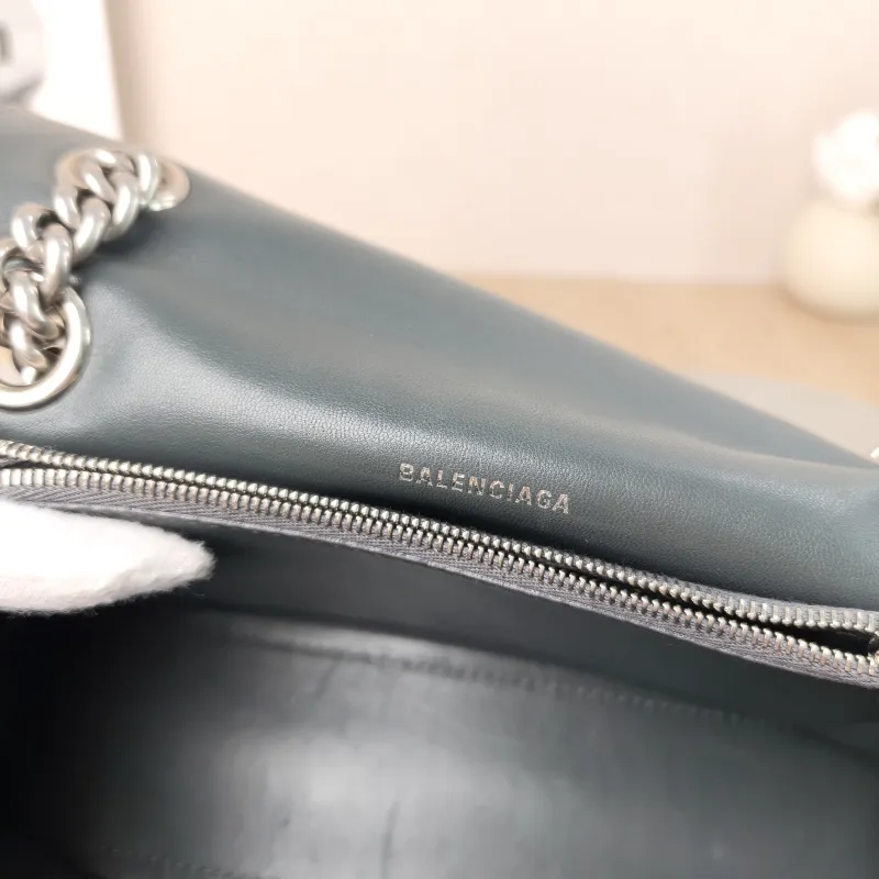 BALENCIAGA Shoulder Bag CRUSH Chain Bag Calfskin Small25 × 8 × 15 cm — detail view 9 of 14