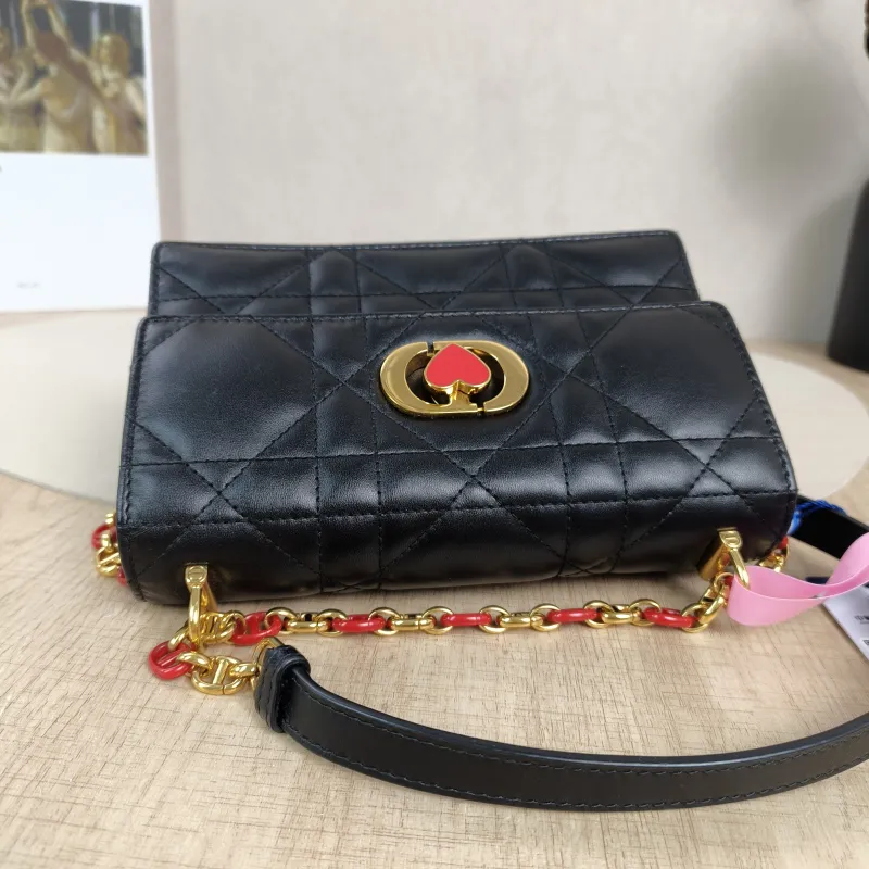 DIOR Crossbody Bag Miss Caro Chain Bag Black Lambskinmini18 × 5.5 × 12 cm — detail view 6 of 11