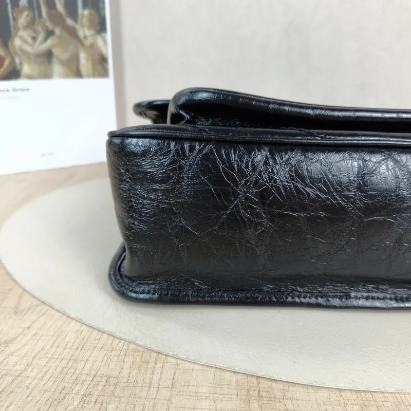SAINT LAURENT Crossbody Bag Niki D Waxed Leather Calfskin Medium 28 × 8.5 × 20 cm — detail view 6 of 12
