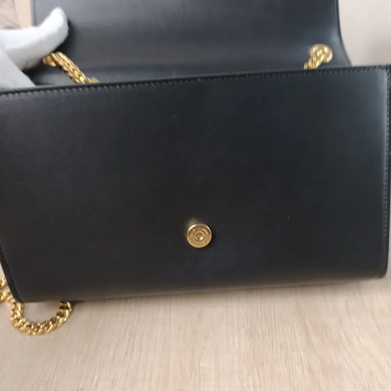 SAINT LAURENT Crossbody Bag KATE Edition Black Calfskin Medium 24 × 5.5 × 14.5 cm — detail view 1 of 13