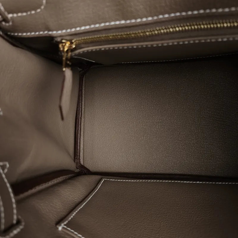 Hermès Top Handle Bag Birkin 25 Gold-Tone Hardware Togo Calfskin Small 25 × 13 × 20 cm K — detail view 3 of 11