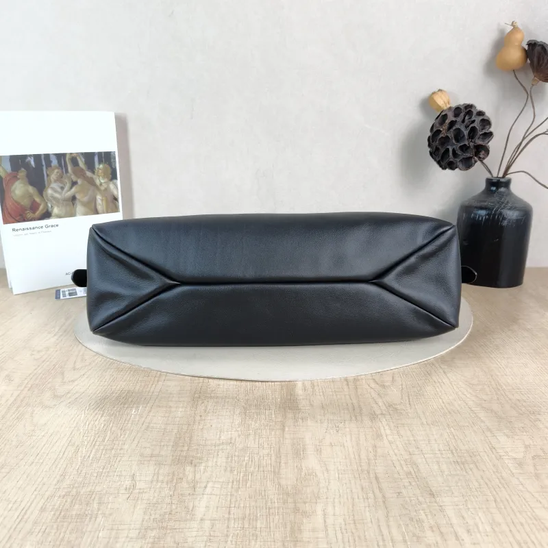 PRADA Shoulder Bag Aimée Black Calfskin One Size 38 × 11 × 22 cm — cover view 4 of 6