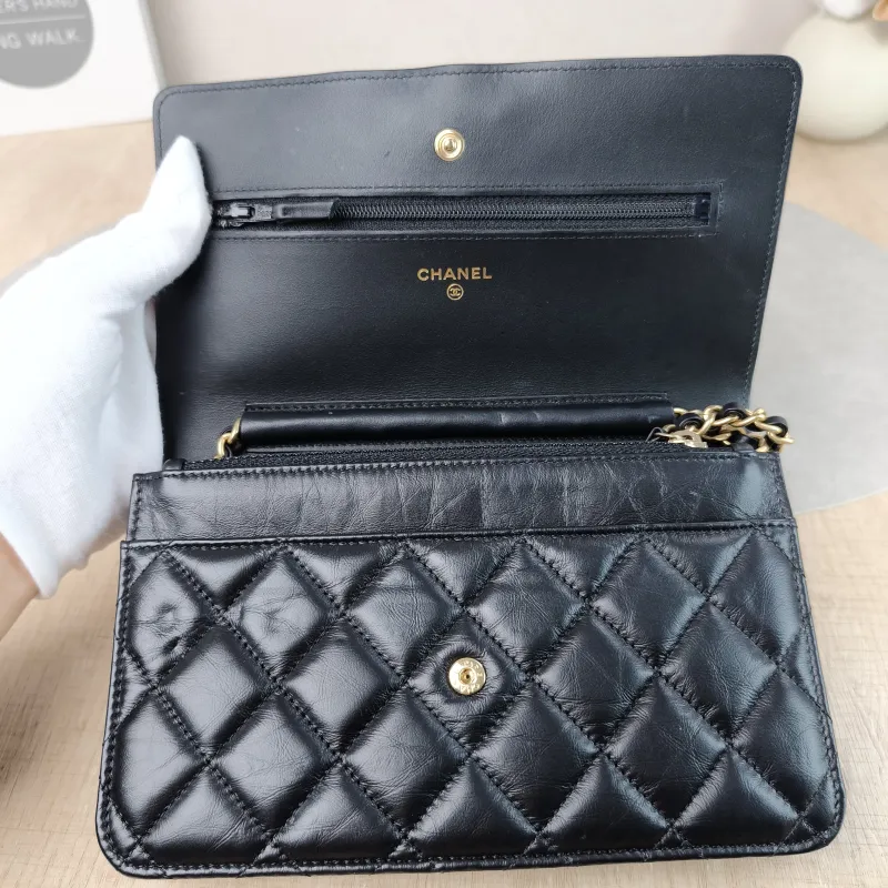 Chanel Crossbody Bag Edition2.55 woc Black Calfskin Mini 19.2 × 3.5 × 12.3 cm 24 — detail view 8 of 10