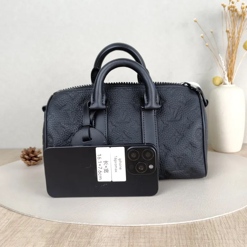 Louis Vuitton Crossbody Bag Keepall 25 Taurillon Embossed Calfskin Monogram Medium25 × 11 × 15 cm — cover view 5 of 5