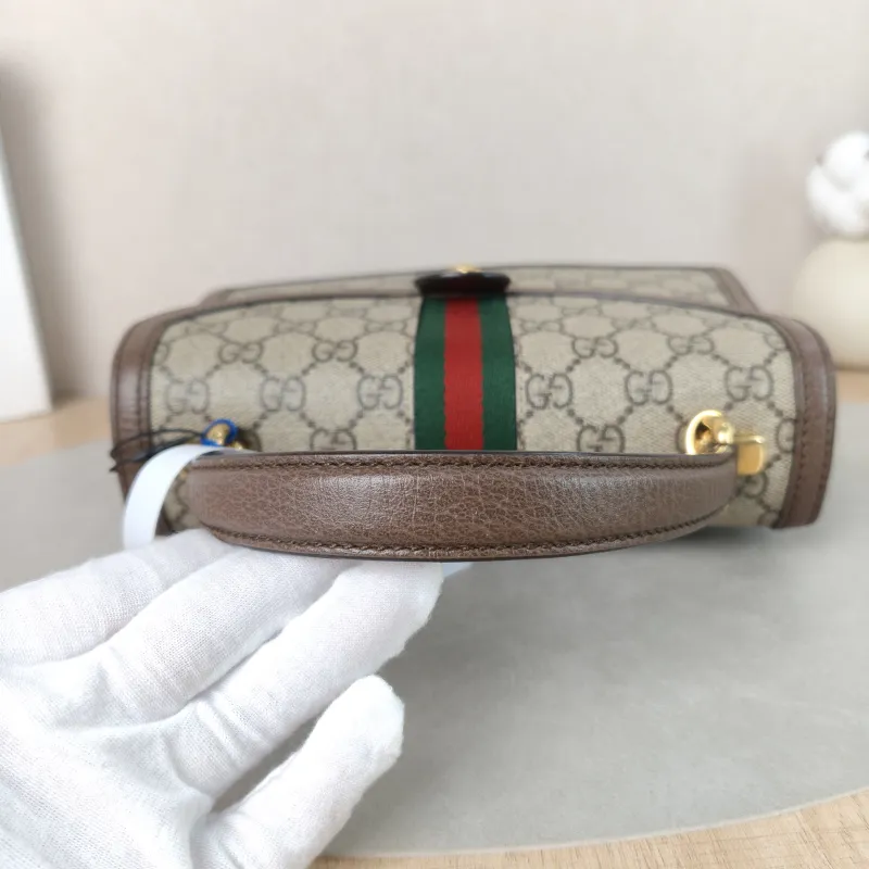 GUCCI Top Handle Bag Ophidia GG Messenger Bag Monogram PVC Medium25 × 7 × 17.5 cm — detail view 6 of 13