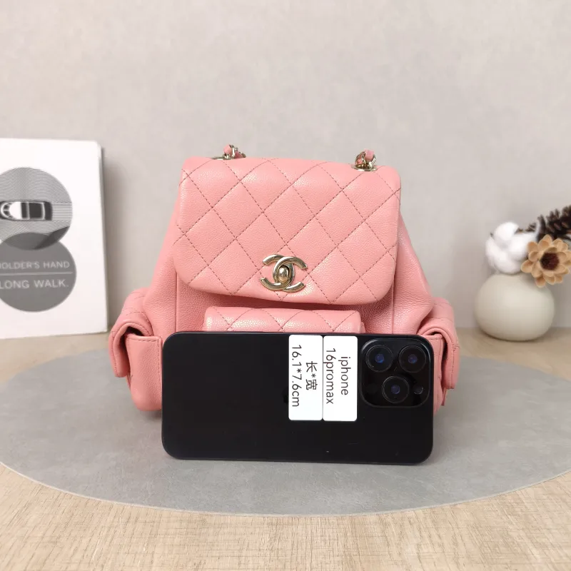 Chanel Backpack duma Pink Calfskin Small 18 × 9.5 × 19 cm — cover view 5 of 6