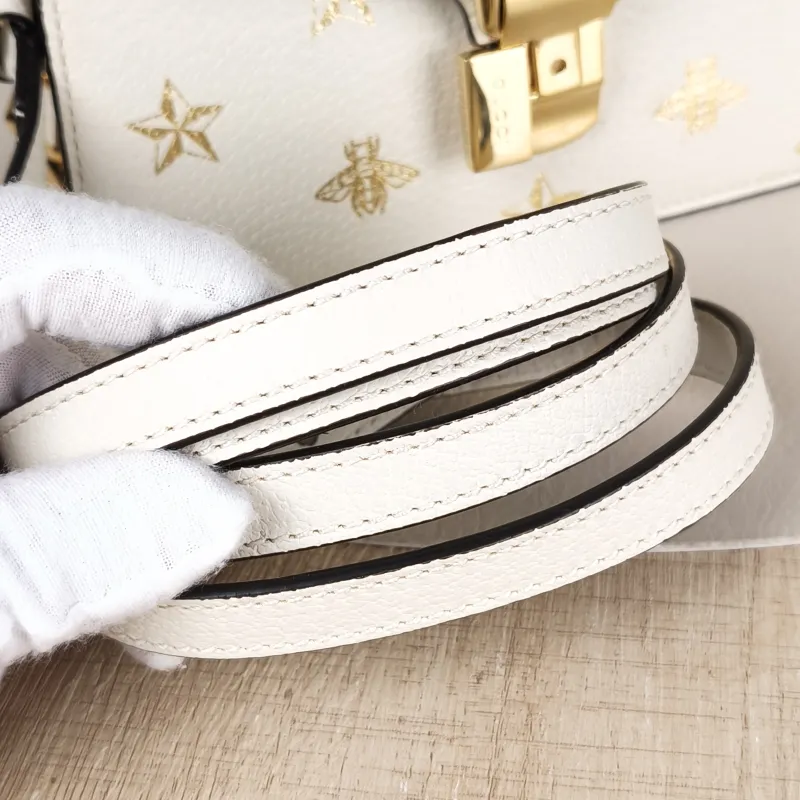 GUCCI Crossbody Bag Sylvie Edition White Calfskinmini20 × 8 × 14 cm — detail view 13 of 13