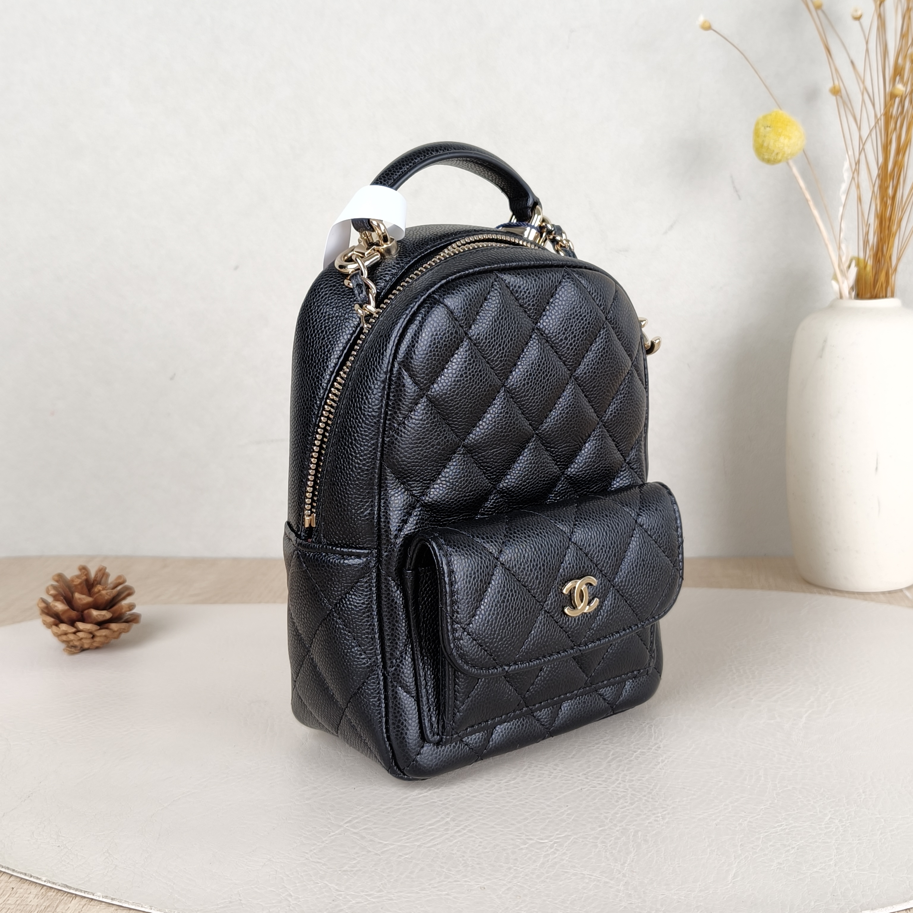 Chanel Backpack mini Backpack Collection Black Grained Calfskin One Size13 × 9 × 18 cm — cover view 2 of 5