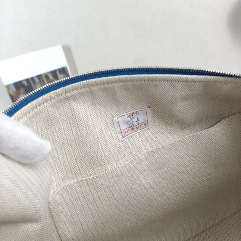 Hermès Top Handle Bag bride-a-brac Blue · White Large 25 × 15 × 21 cm — detail view 1 of 10
