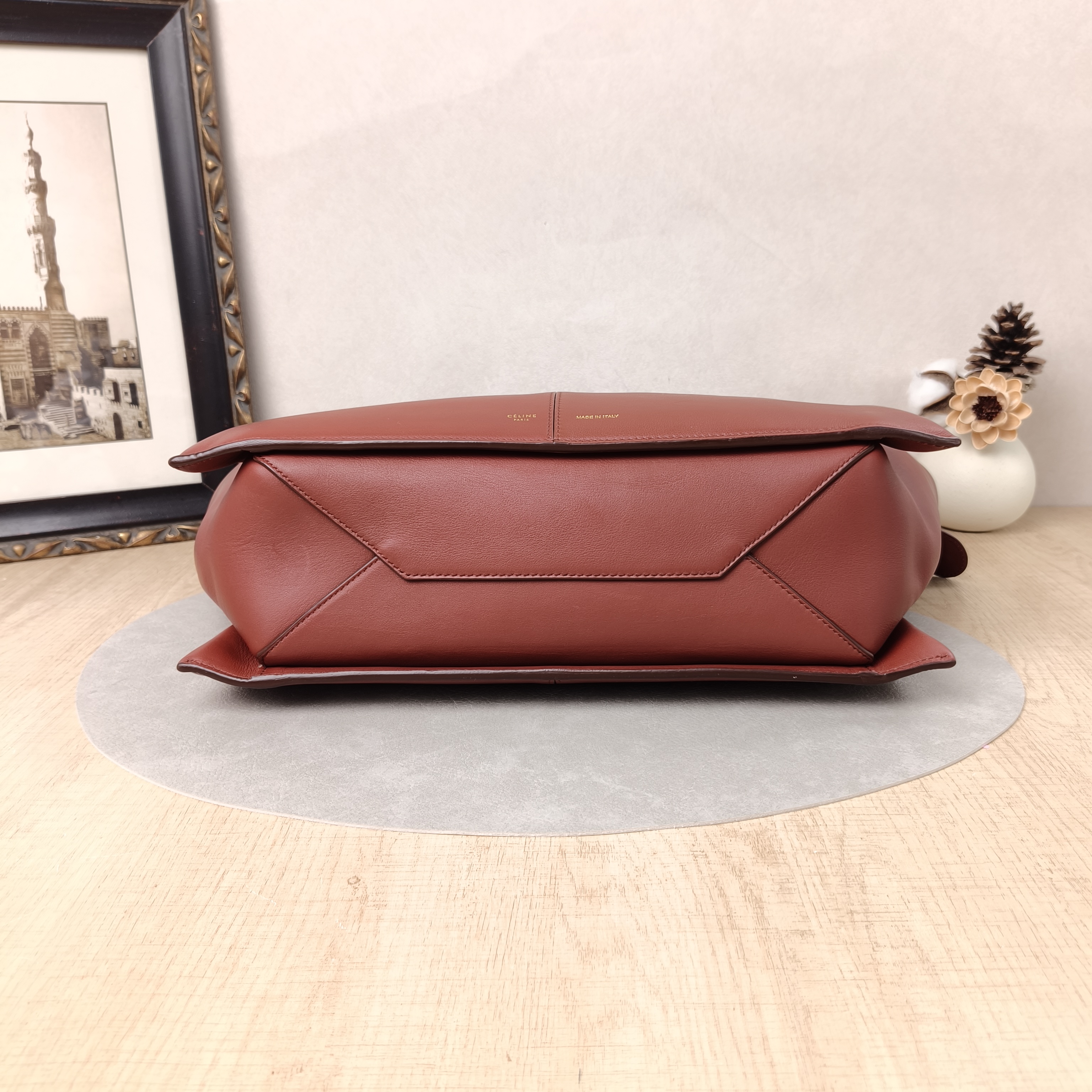 CELINE Shoulder Bag Tote Bag Red Calfskin One Size37 × 11.5 × 24 cm — cover view 3 of 6