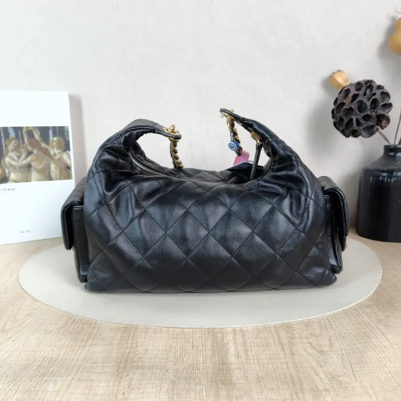 Chanel Shoulder Bag c hobo Black Lambskin Large 35 × 18 × 27 cm — cover view 3 of 5