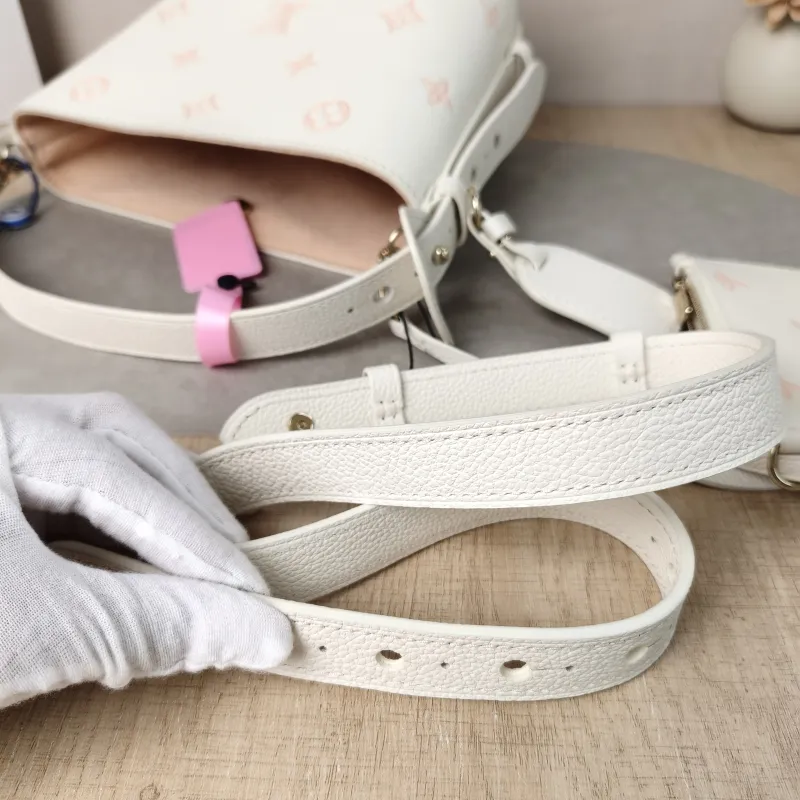 Louis Vuitton Top Handle Bag ALL IN BB White · Pink Calfskin BB 16 × 12 × 18 cm — detail view 8 of 13