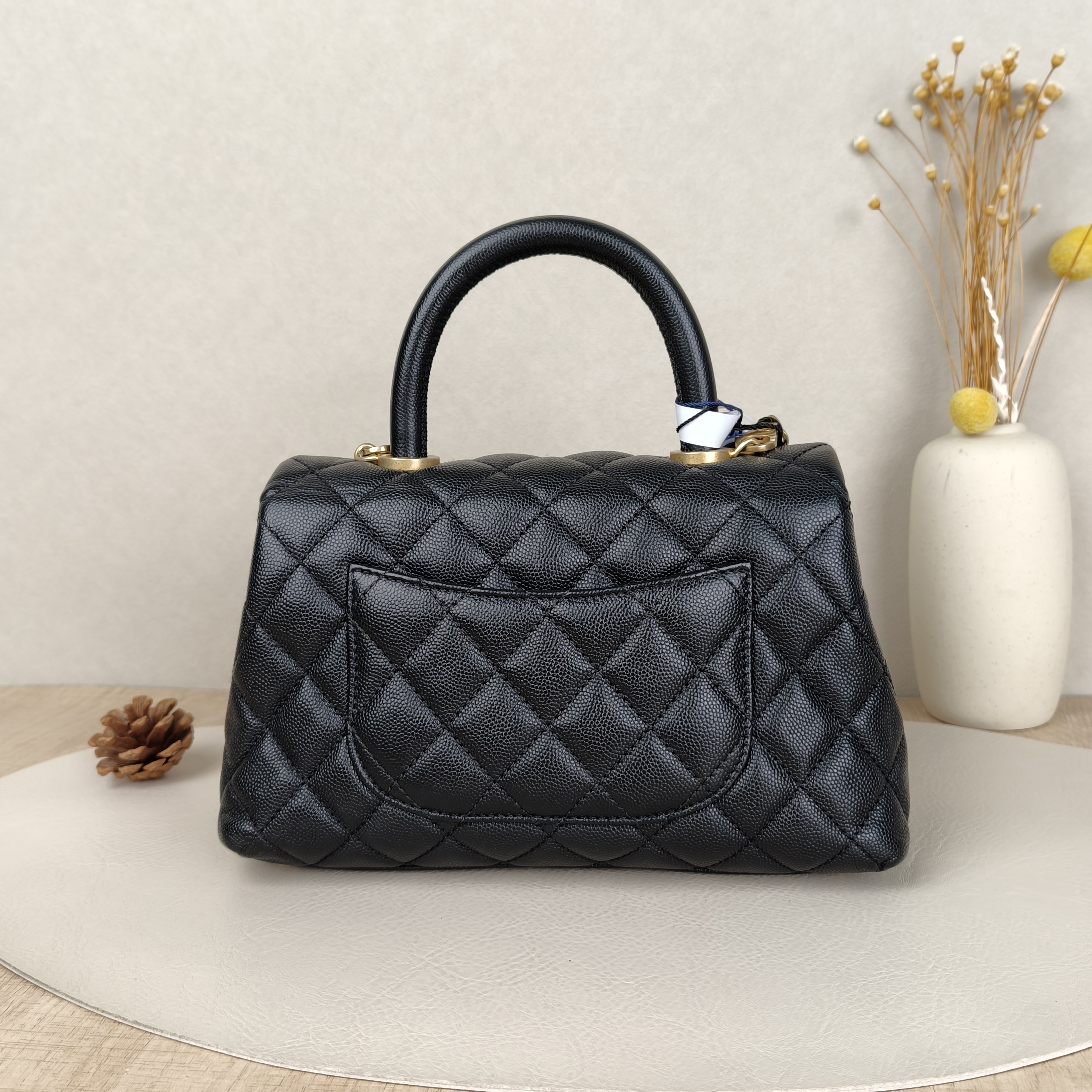 Chanel Top Handle Bag Coco HandleBlack Grained Calfskin Small24 × 10 × 14 cm — cover view 7 of 9